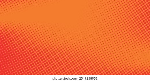 Dots halftone orange color pattern gradient texture with technology digital background. Dots pop art comics with summer background.vector ilustration