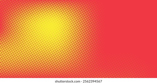 Dots halftone orange color pattern gradient texture with technology digital background. Dots pop art comics with summer background.