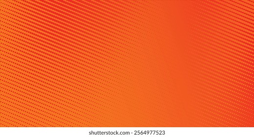 Dots halftone orange color pattern gradient texture with technology digital background. Dots pop art comics with summer background.