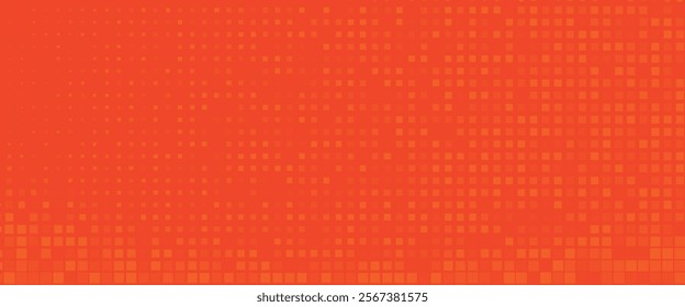 Dots halftone orange color pattern gradient texture with technology digital background. Dots pop art comics with summer background.