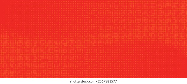 Dots halftone orange color pattern gradient texture with technology digital background. Dots pop art comics with summer background.