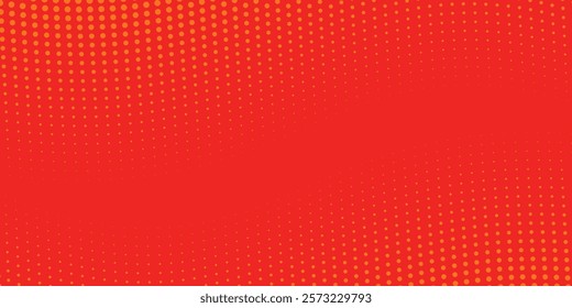 Dots halftone orange color pattern gradient texture with technology digital background. Dots pop art comics with summer background.