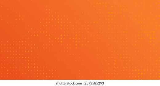Dots halftone orange color pattern gradient texture with technology digital background. Dots pop art comics with summer background.
