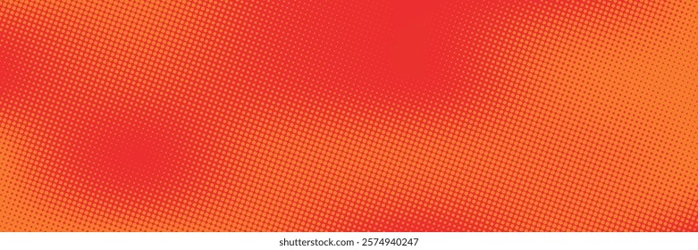Dots halftone orange color pattern gradient texture with technology digital background. Dots pop art comics with summer background.vector ilustration