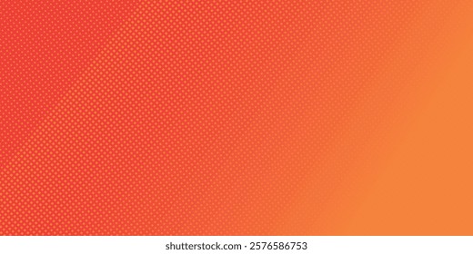 Dots halftone orange color pattern gradient texture with technology digital background. Dots pop art comics with summer background eps 10
