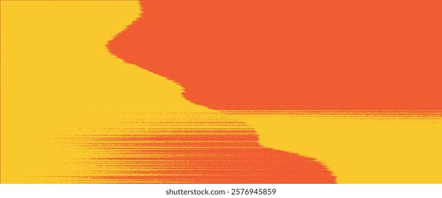 Dots halftone orange color pattern gradient texture with technology digital background. Dots pop art comics with summer background.