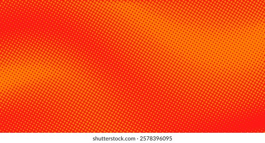 Dots halftone orange color pattern gradient texture with technology digital background. Dots pop art comics with summer background. eps 10