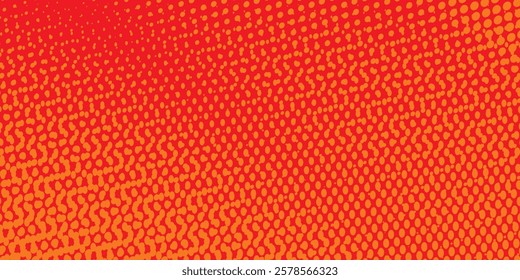 Dots halftone orange color pattern gradient texture with technology digital background. Dots pop art comics with summer background.art