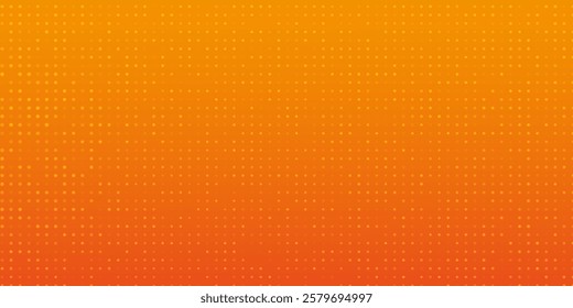 Dots halftone orange color pattern gradient texture with technology digital background. Dots pop art comics with summer background.