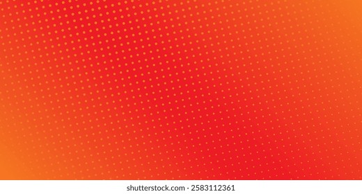 Dots halftone orange color pattern gradient texture with technology digital background. Dots pop art abstract simple modern design