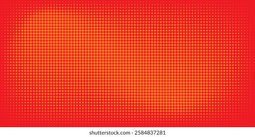 Dots halftone orange color pattern gradient texture with technology digital background. Dots pop art comics with summer background.