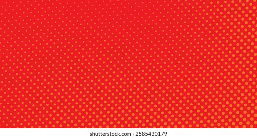 Dots halftone orange color pattern gradient texture with technology digital background modern comic