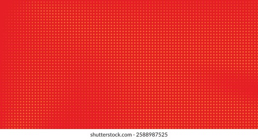 Dots halftone orange color pattern gradient texture with technology digital background. Dots pop art comics 