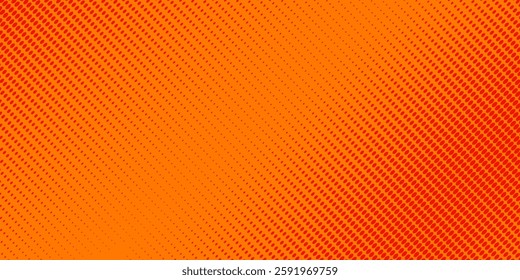 Dots halftone orange color pattern gradient texture with technology digital background. Dots pop art comics with summer background.