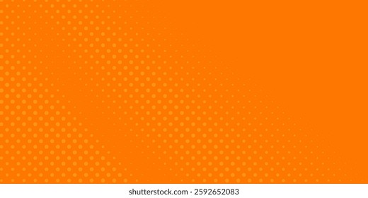 Dots halftone orange color pattern gradient texture with technology digital background. Dots pop art comics  orange