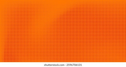 Dots halftone orange color pattern gradient texture with technology digital background. Dots pop art comics with summer modern