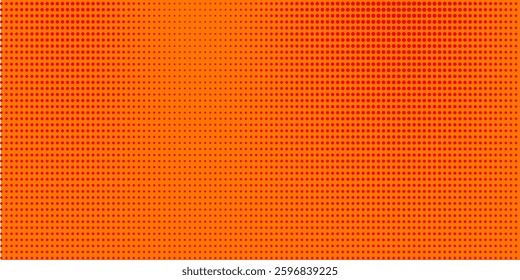 Dots halftone orange color pattern gradient texture with technology digital background. Dots pop art  modern