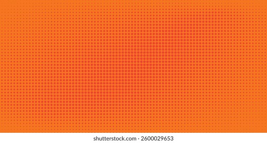 Dots halftone orange color pattern gradient texture with technology digital background. Dots pop art comics with summer background.