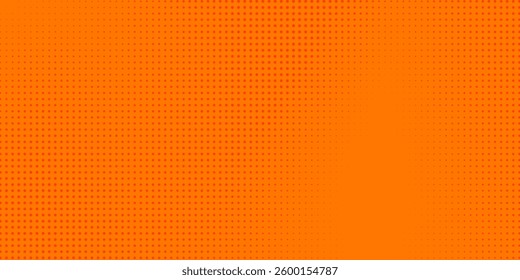 Dots halftone orange color pattern gradient texture with technology digital background. Dots pop art comics with summer background modern arts