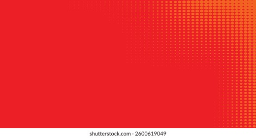 Dots halftone orange color pattern gradient texture with technology digital background. Dots pop art comics with summer background eps 10