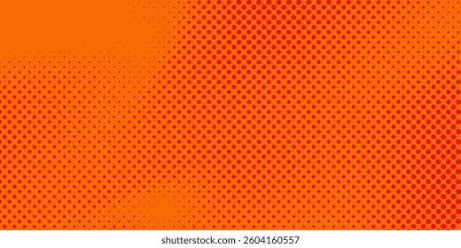 Dots halftone orange color pattern gradient texture with technology digital background dotted