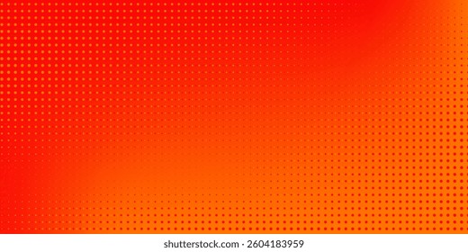 Dots halftone orange color pattern gradient texture with technology digital background. Dots pop art comics simple abstract modern