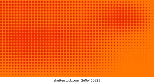 Dots halftone orange color pattern gradient texture with technology digital background. Dots pop art comics with summer background. vector illustration. modern