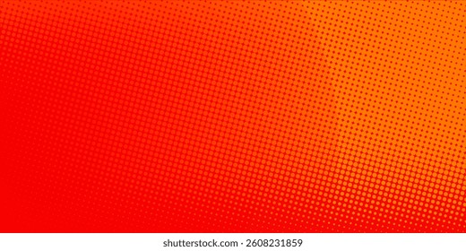 Dots halftone orange color pattern gradient texture with technology digital background decoration. Dots pop art comics with summer background