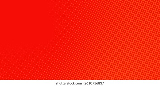 Dots halftone orange color pattern gradient texture with technology digital background. Dots pop art comics art