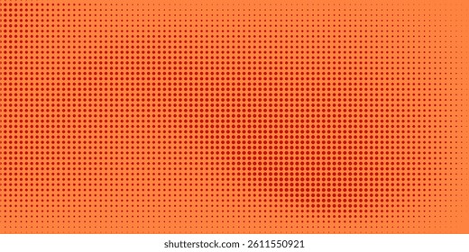 Dots halftone orange color pattern gradient texture with technology digital background. Dots pop art comics with summer background.