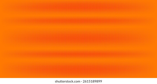 Dots halftone orange color pattern gradient texture with technology digital background. Dots pop art comics with summer background.