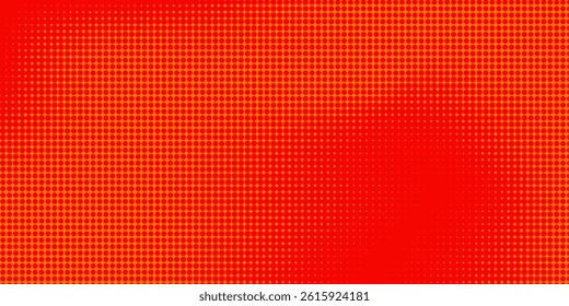 Dots halftone orange color pattern gradient texture with technology digital background. Dots pop art comics with summer background.