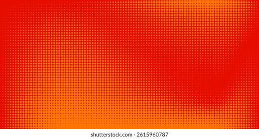 Dots halftone orange color pattern gradient texture with technology digital background. Dots pop art comics with summer background. vector illustration