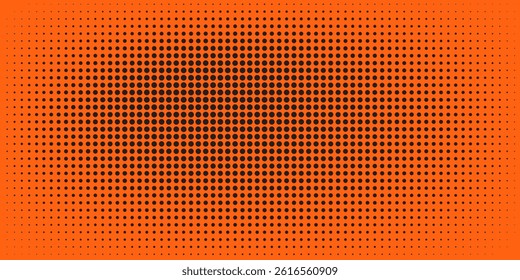 Dots halftone orange color pattern gradient texture with technology digital background. Good