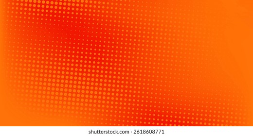 Dots halftone orange color pattern gradient texture with technology digital background abstract modern
