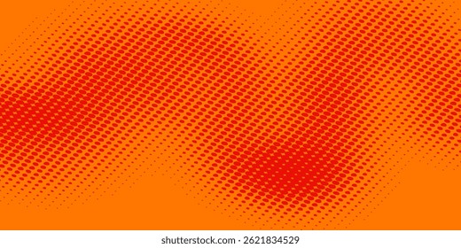 Pontos de meio-tom laranja cor padrão textura gradiente com tecnologia digital fundo. Pontos pop art quadrinhos com fundo de verão.EPS 10
