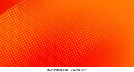 Dots halftone orange color pattern gradient texture with technology digital abstract modern good simple