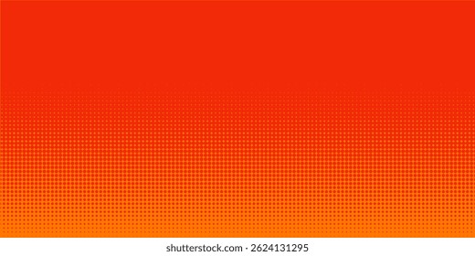 Dots halftone orange color pattern gradient texture with technology digital background. Dots pop art comics with summer background.
