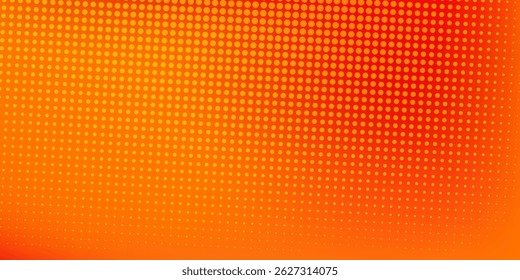 Dots halftone orange color pattern gradient texture with technology digital background. Dots pop art design art modern