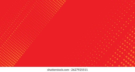 Dots halftone orange color pattern gradient texture with technology digital background. Dots pop art comics with summer background eps 10