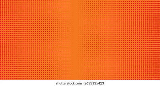 Dots halftone orange color pattern gradient texture with technology digital background. Dots pop art comics with summer background. simple