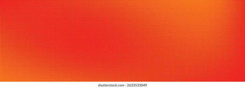 Dots halftone orange color pattern gradient texture with technology digital background. Dots pop art comics with summer background.