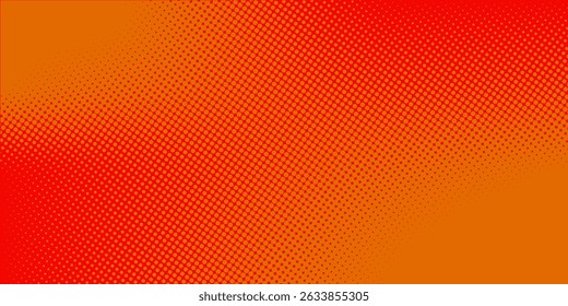 Dots halftone orange color pattern gradient texture with technology digital background. Dots pop art comics with summer background