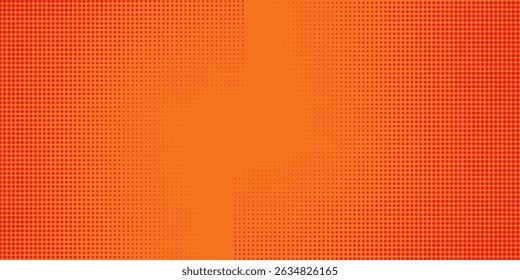 Dots halftone orange color pattern gradient texture with technology digital background. Dots pop art comics with summer background modern  art