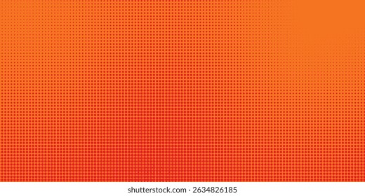 Dots halftone orange color pattern gradient texture with technology digital background. Dots pop art comics with summer background modern  art