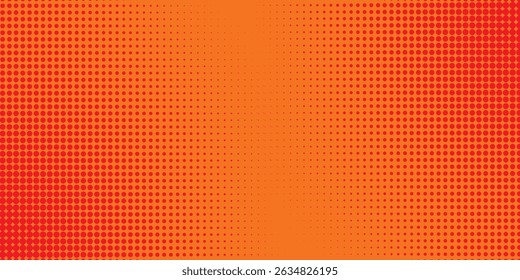 Dots Halbton orange Farbmuster Farbverlauf Textur mit Technologie digitalen Hintergrund. Dots Pop Art Comics mit sommerlichem Hintergrund moderne Kunst