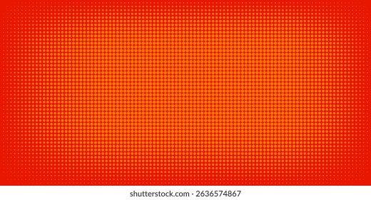 Dots halftone orange color pattern gradient texture with technology digital background. Dots pop art comics with summer background.