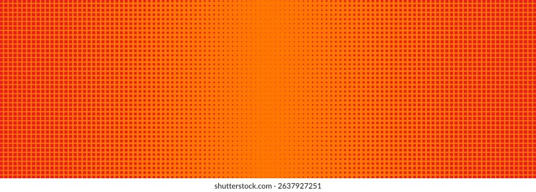 Dots halftone orange color pattern gradient texture with technology digital background. Dots pop art comics with summer background vector Eps10.