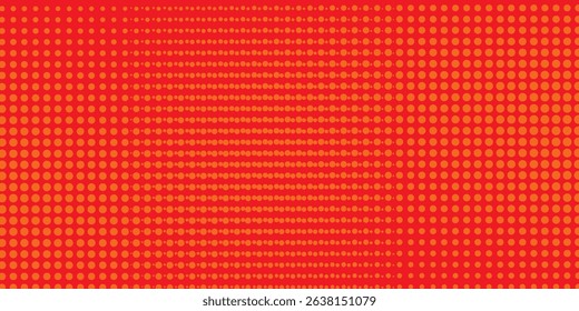 Dots halftone orange color pattern gradient texture with technology digital background. Dots pop art comics with summer background.