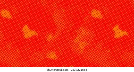 Dots halftone orange color pattern gradient texture with technology digital background. Dots pop art comics with summer background.